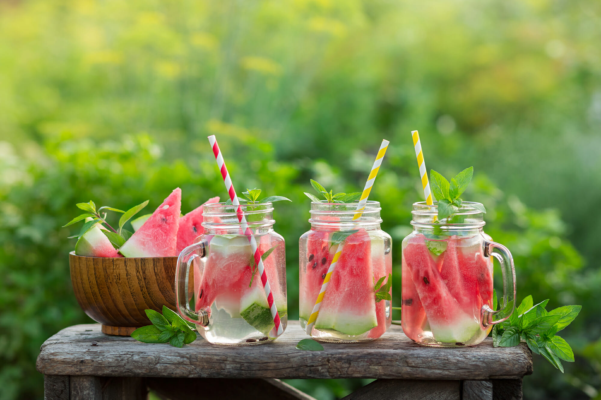 Watermelon and Mint infused water