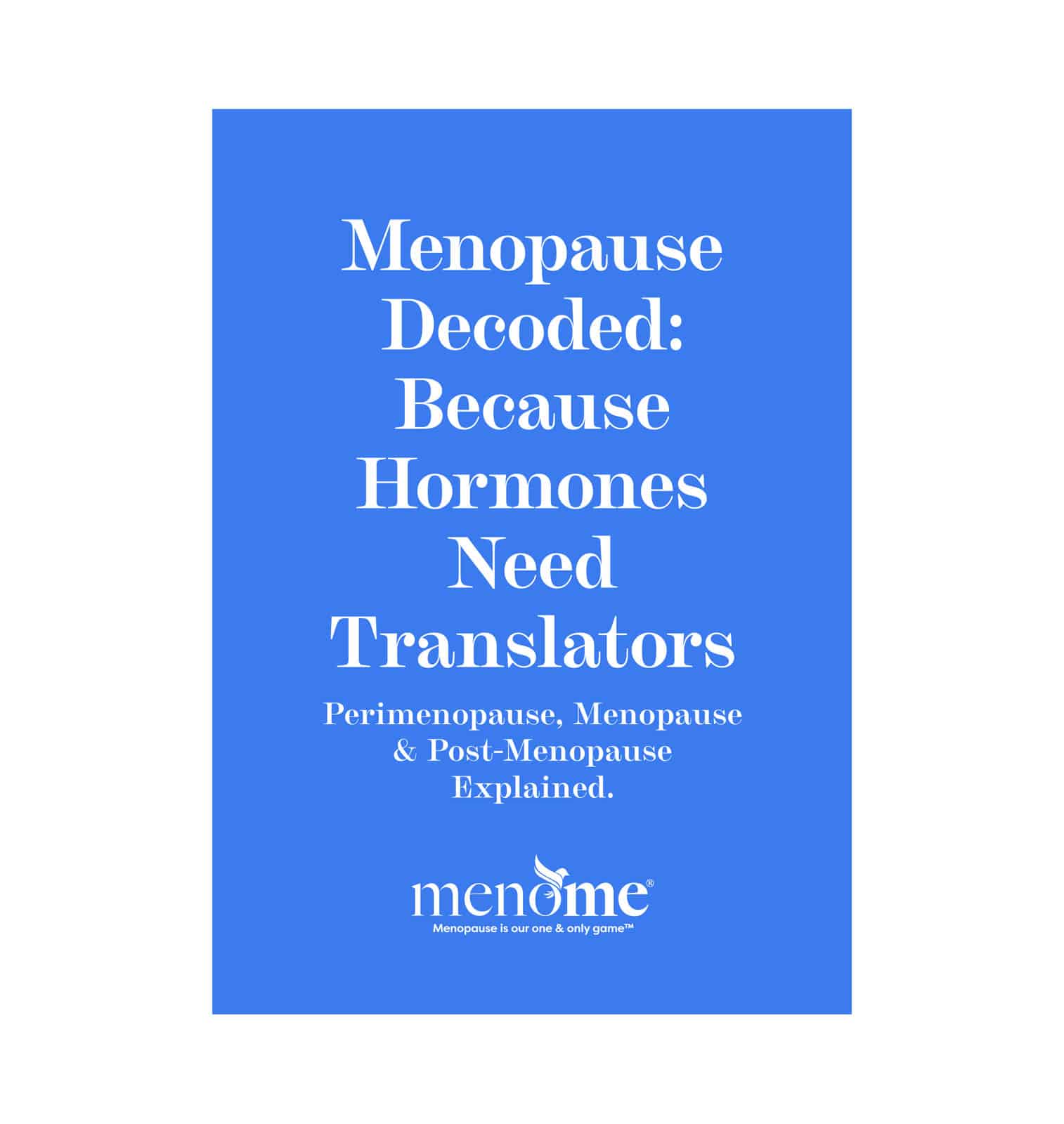 Menopause Decoded Book MenoMe®