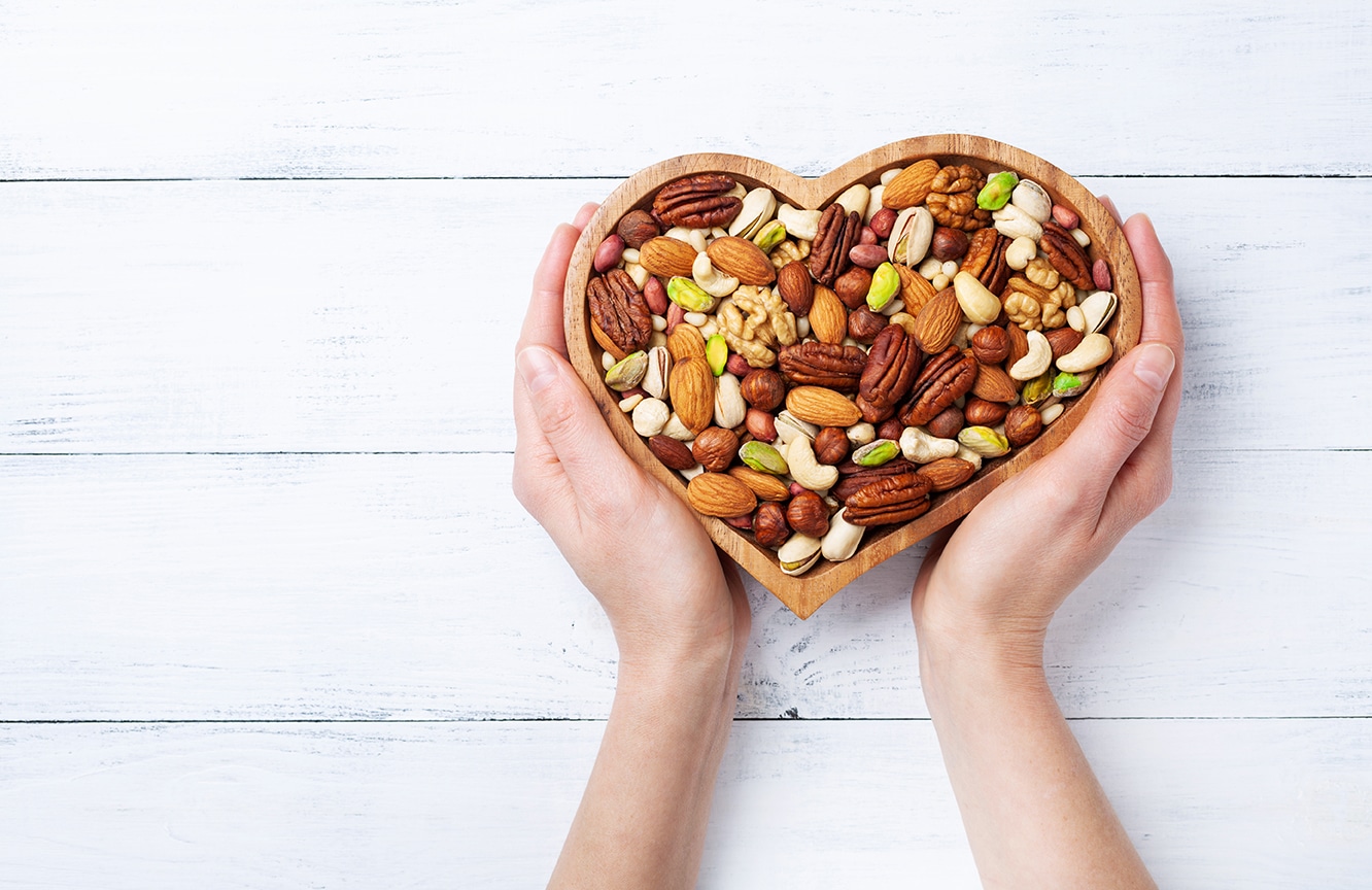 Bowl of nutritious nuts