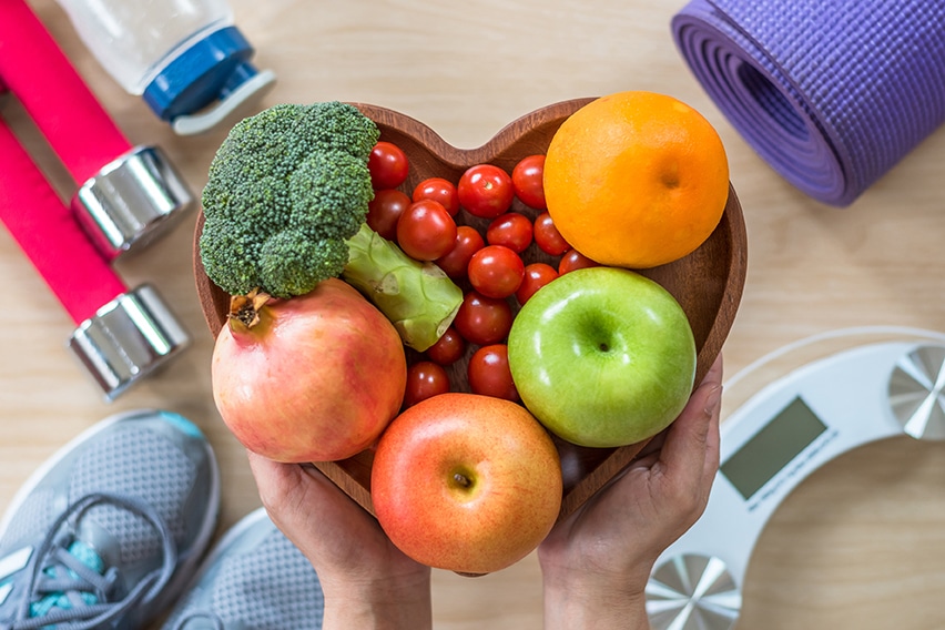 Bowl of fruit and vegetables