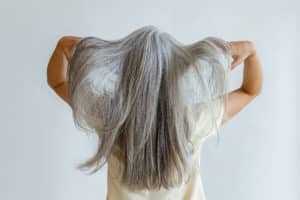 Beautiful long grey hair