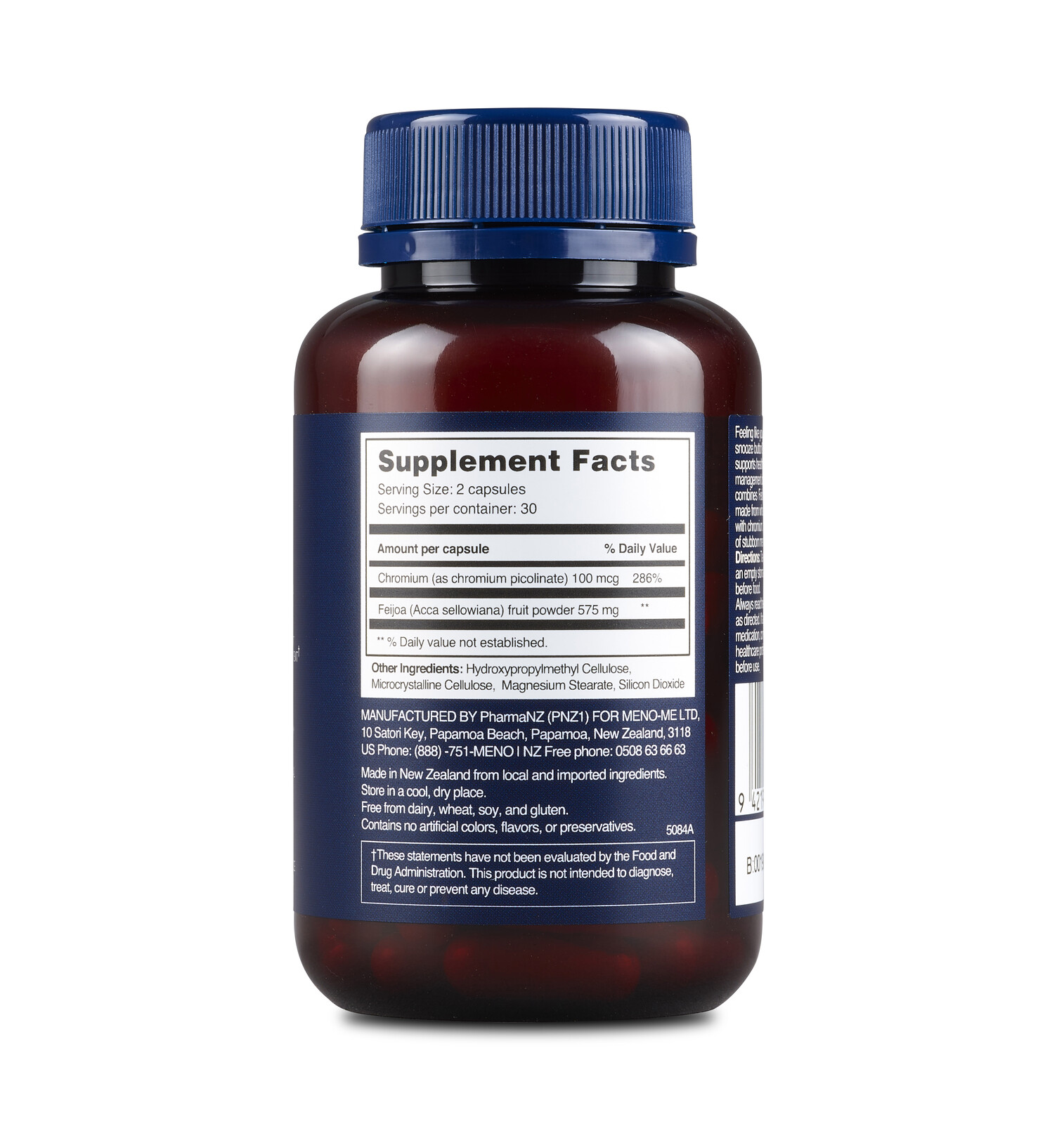Shake It Off® with Feiolix® supplement facts panel